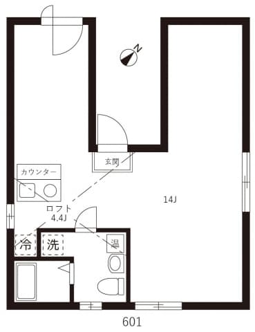 コルク本駒込 5階の間取り 1