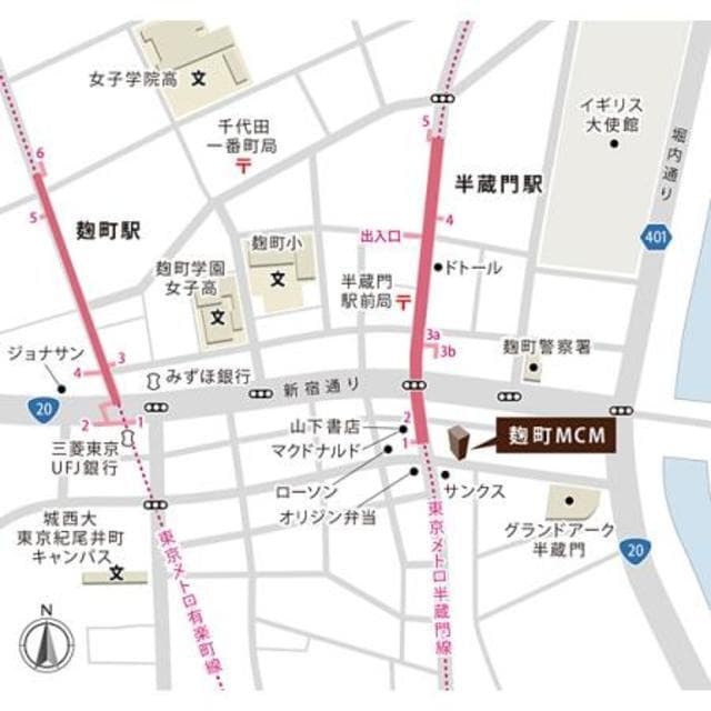 麹町ＭＣＭ 5階の地図 1