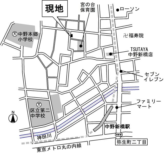 プルミエ新中野 2階の地図 1