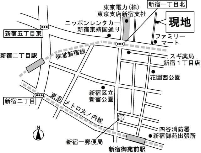 Ｗｉｓｔ新宿 4階の地図 1