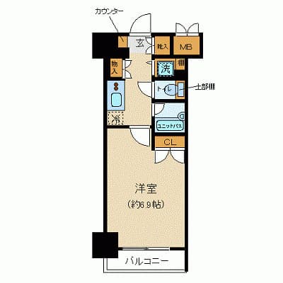 パレステュディオ神田神保町 4階の間取り 1