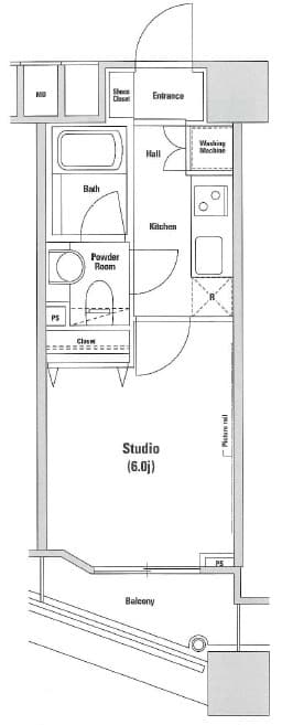 ファーストリアルタワー新宿 7階の間取り 1