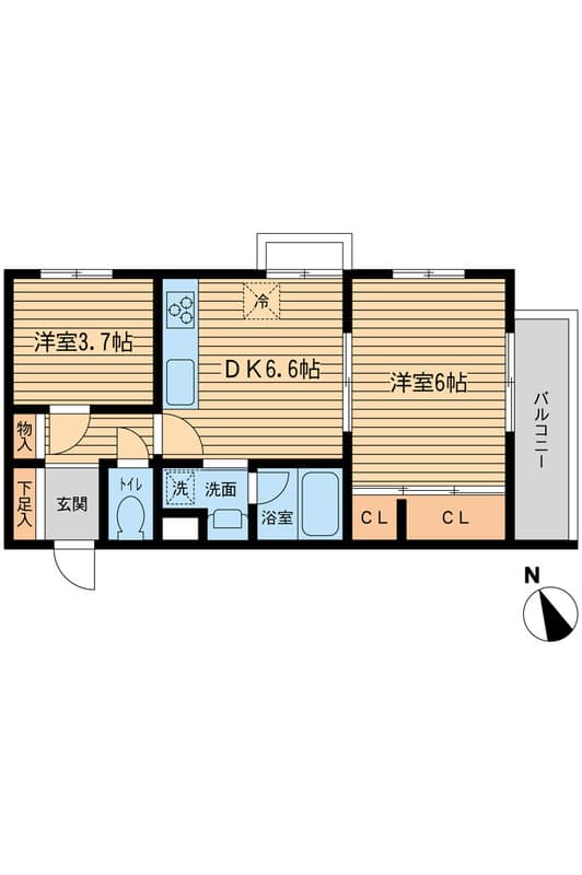 グリーンヒルズ飛鳥山 2階の間取り 1