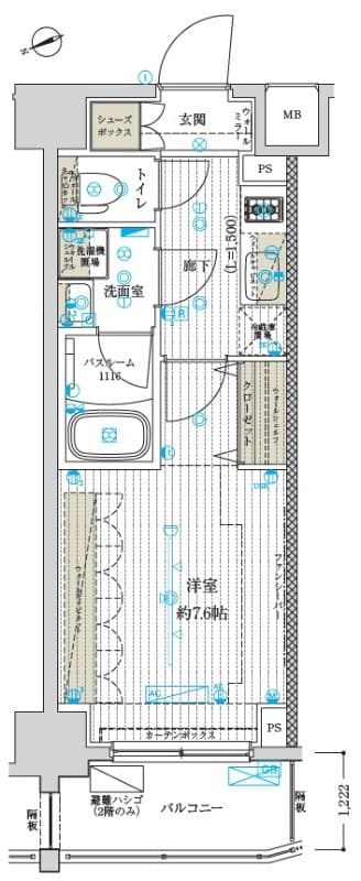 ブライズ南砂 4階の間取り 1