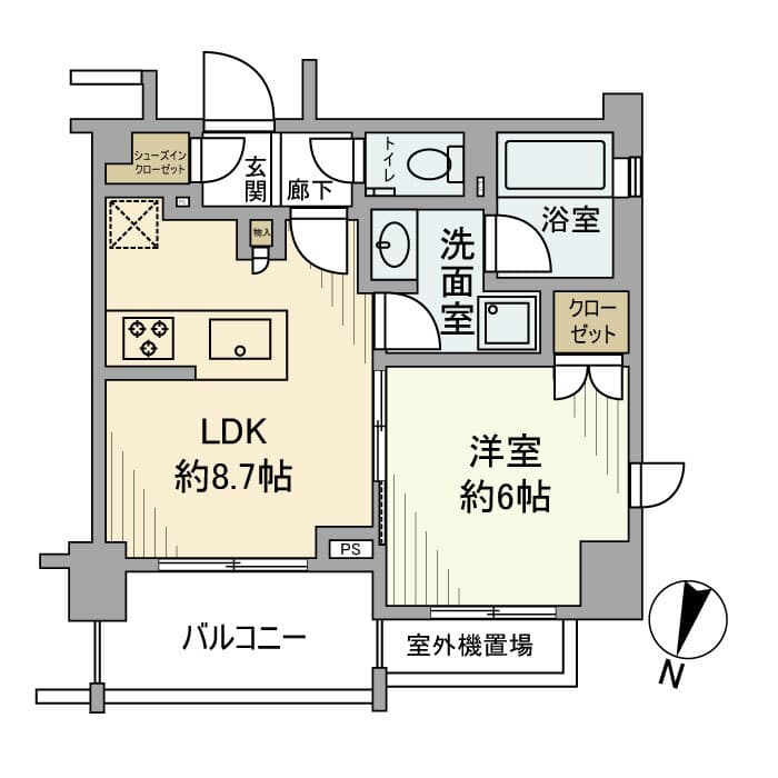 オープンレジデンシア桜新町テラス 3階の間取り 1