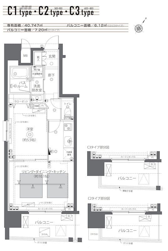 ZOOM日本橋蛎殻町 9階の間取り 1