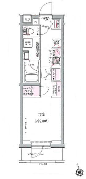 ジュイールパルフェ西新井 2階の間取り 1