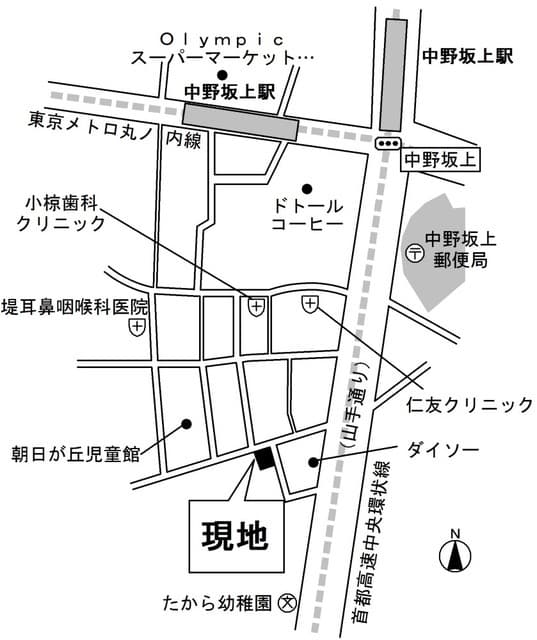 FORTRESS中野坂上 1階の地図 1