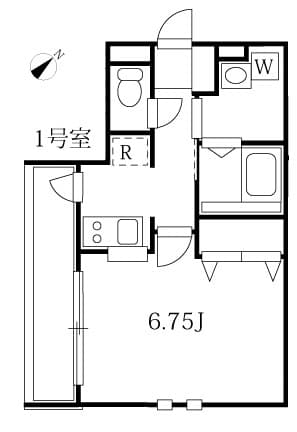 モダンアパートメント武蔵小山 1階の間取り 1