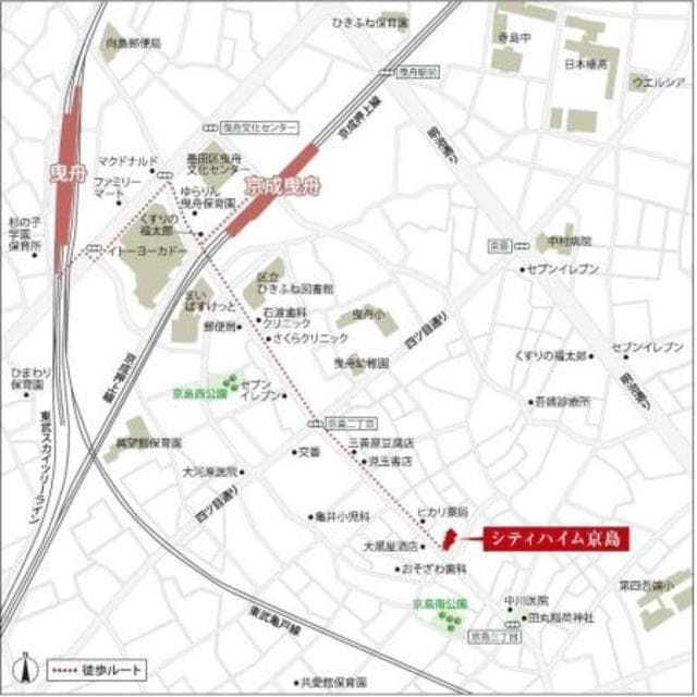 シティハイム京島 5階の地図 1