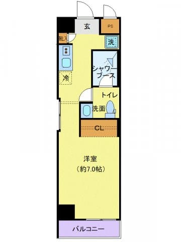 ブルーノコート蒲田 8階の間取り 1