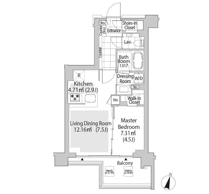 パークフラッツ渋谷神山町 3階の間取り 1