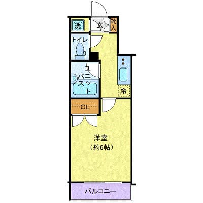 スカイコート秋葉原 10階の間取り 1