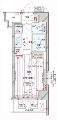 パレステュディオ南麻布 8階の間取り 1