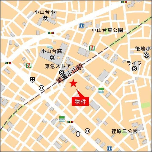 パークシティ武蔵小山　ザ　レジデンス 6階の地図 1