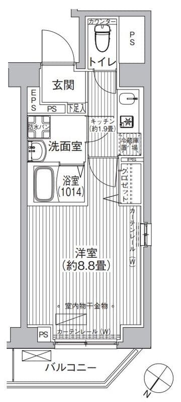 FIORE KOMAGOME 3階の間取り 1