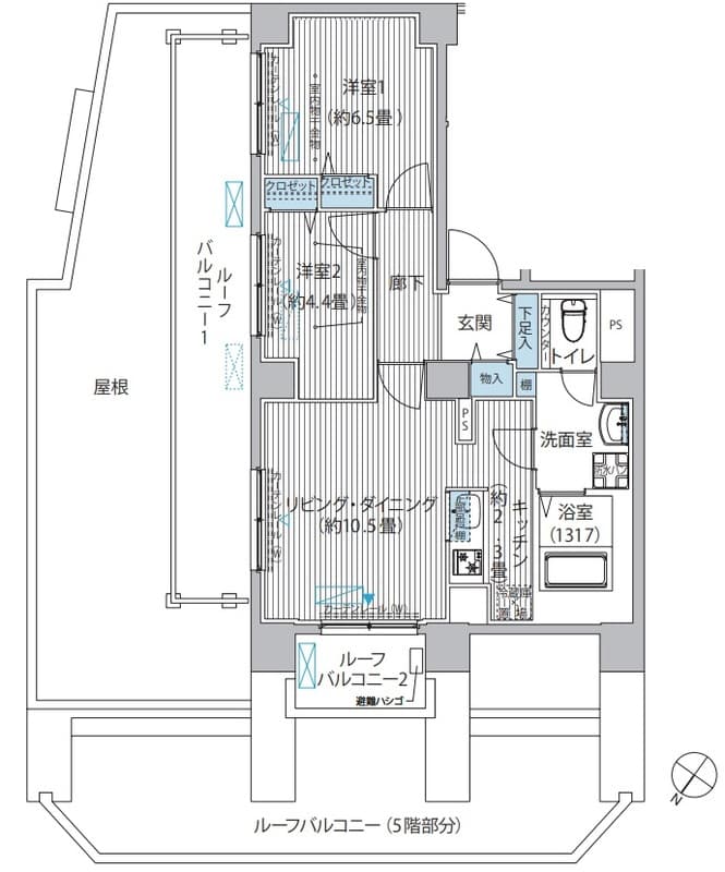 FIORE KOMAGOME 6階の間取り 1