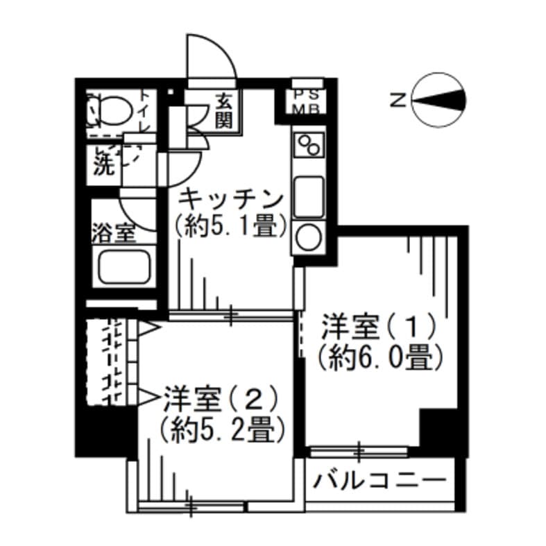 SOCIETY EBARA-NAKANOBU 3階の間取り 1