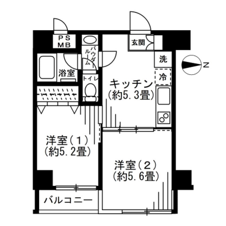 SOCIETY EBARA-NAKANOBU 5階の間取り 1