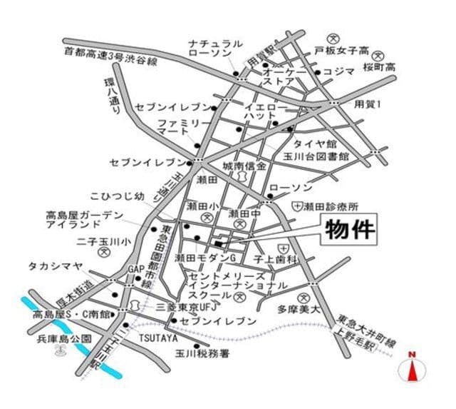カーサベルデ瀬田 2階の地図 2