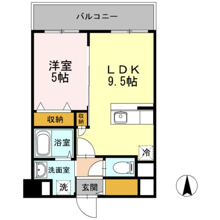 Hill Flat Osaki 3階の間取り 1