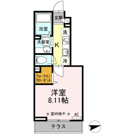 ラッテ 1階の間取り 1