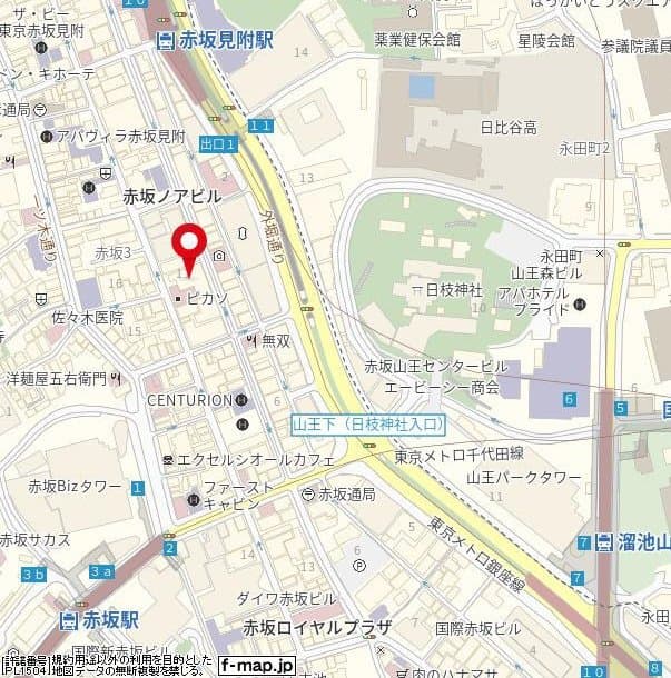 赤坂見附駅 徒歩2分 マンション 6階の地図 1