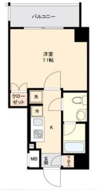 ヴァローレクオリタ清澄白河 4階の間取り 1