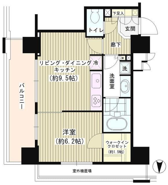 パークタワー秋葉原 5階の間取り 1