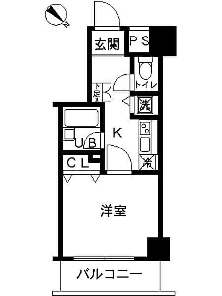 スカイコート富士見台 4階の間取り 1