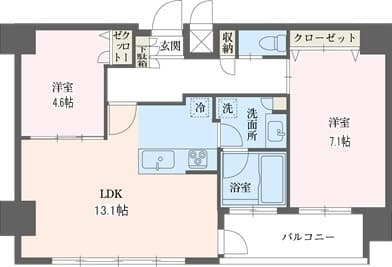 リ－フコンフォ－ト赤羽 11階の間取り 1