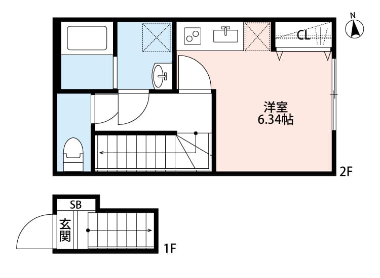 オリーブ舎人 2階の間取り 1