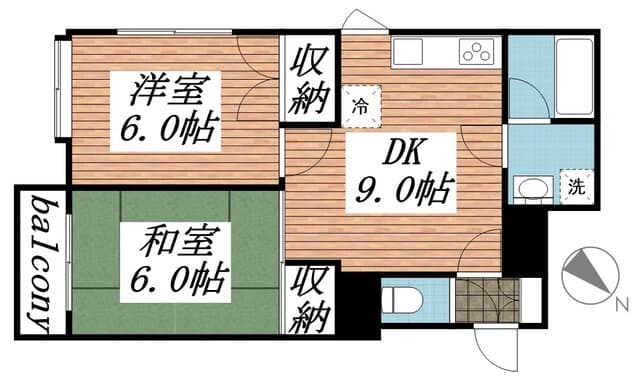 ＳＫ・マンション 4階の間取り 1