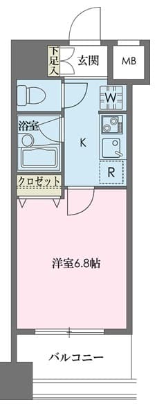 ドゥーエ新川 7階の間取り 1