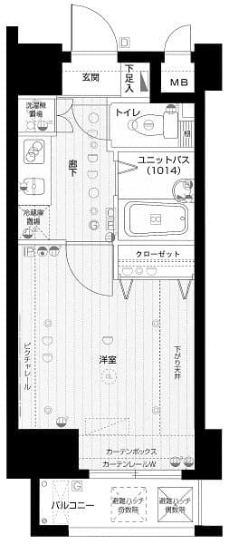 メインステージ市ヶ谷曙橋 10階の間取り 1