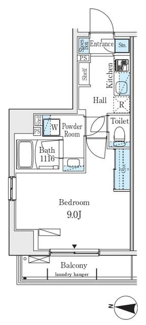 プライマル江東住吉 3階の間取り 1