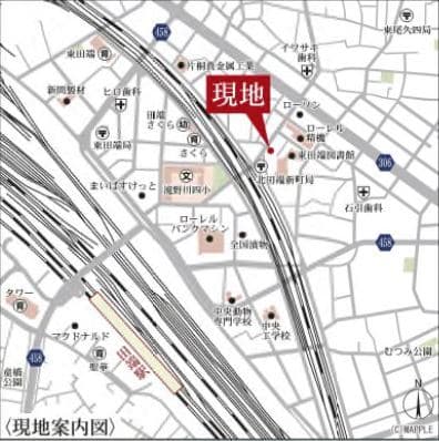 ＬｉｖｅＦｌａｔ田端 3階の地図 1