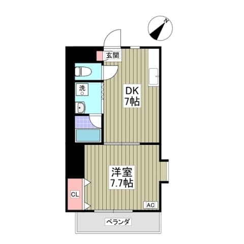 第2成城島田マンション 3階の間取り 1
