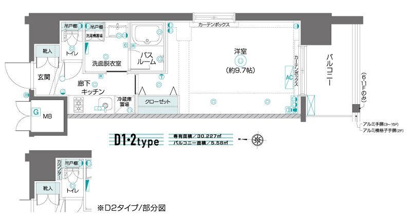 ZOOM東陽町 15階の間取り 1