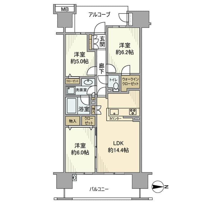 東京フロンティアシティ　アーバンフォートイーストブロック 11階の間取り 1