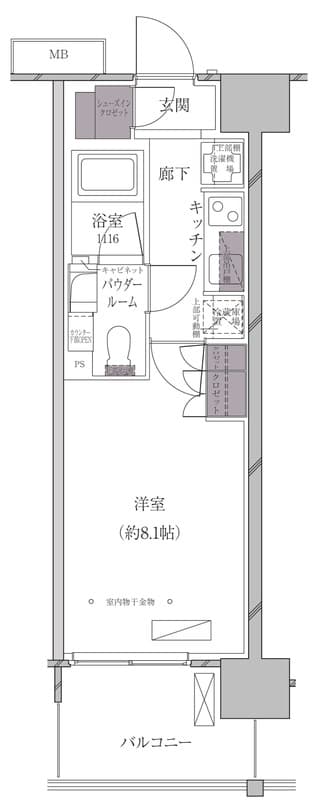 Ａ－ｓｔａｎｄａｒｄ芝浦 5階の間取り 1