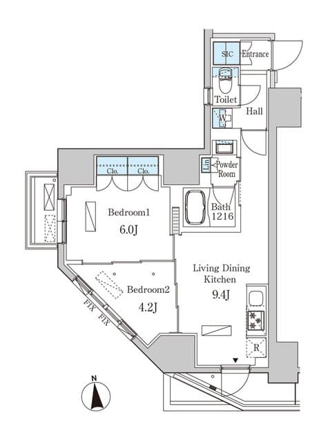 ライオンズフォーシア神田須田町 5階の間取り 1