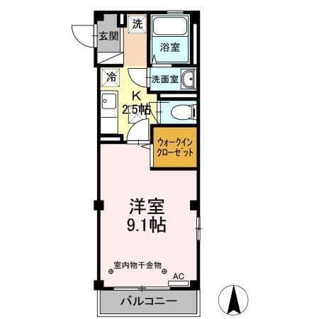 Residence Kamiya 3階の間取り 1