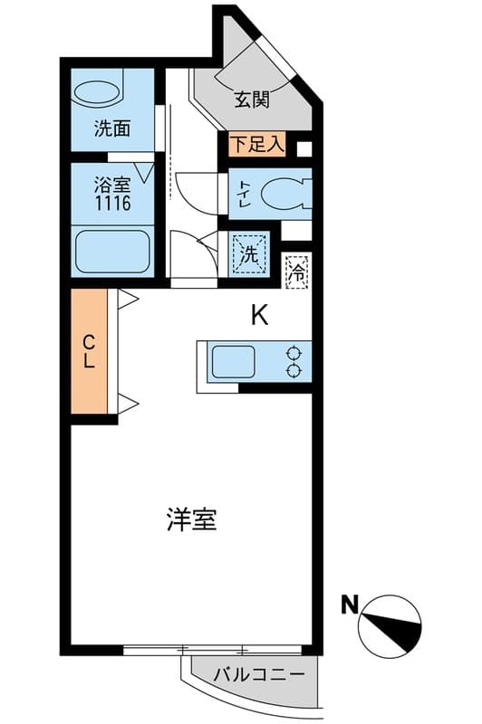 ＴＫ田園調布レディースフラッツ 3階の間取り 1