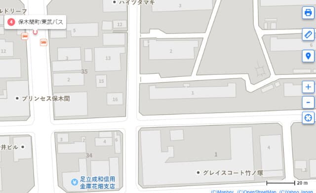 グレイスコート竹ノ塚 5階の地図 1