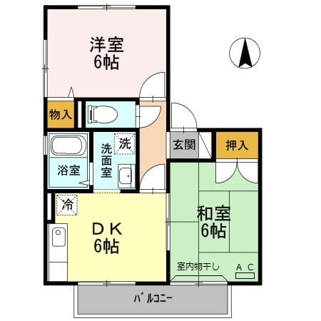 セントパークハイツ A 2階の間取り 1