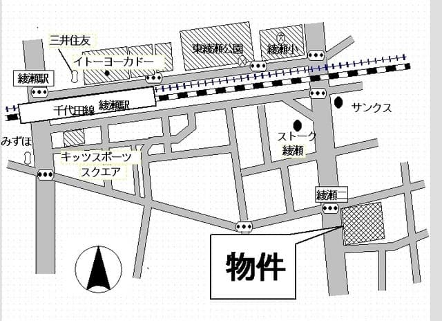 アンティニティ　アヤセ 3階の地図 1