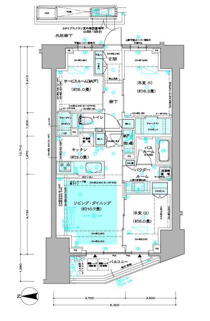 ディームス方南町 2階の間取り 1