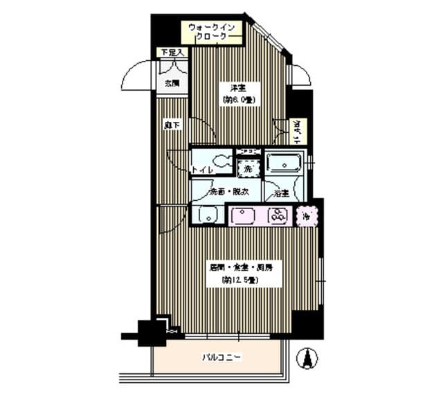 グローリオ東新宿 12階の間取り 1