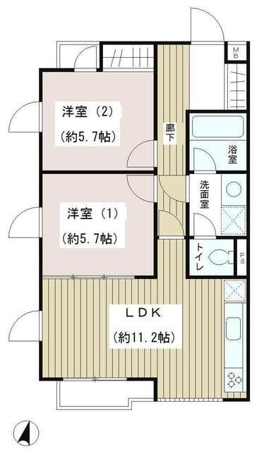 エクセル米喜（池上） 3階の間取り 1